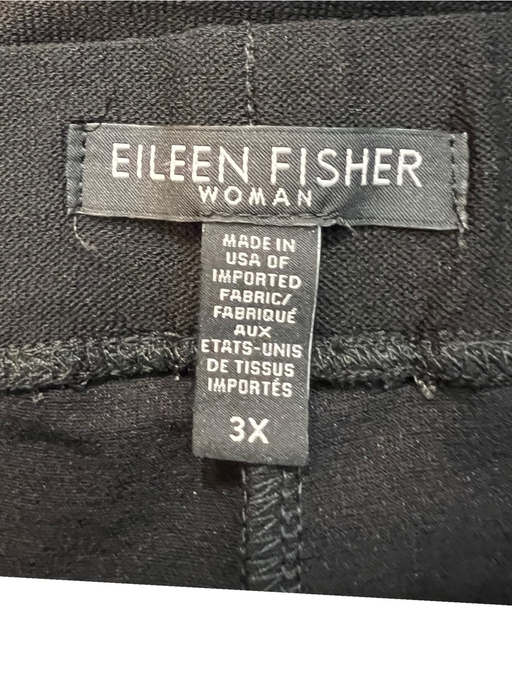 Eileen Fisher black pull on knit pants size 3X - Picture 4 of 10